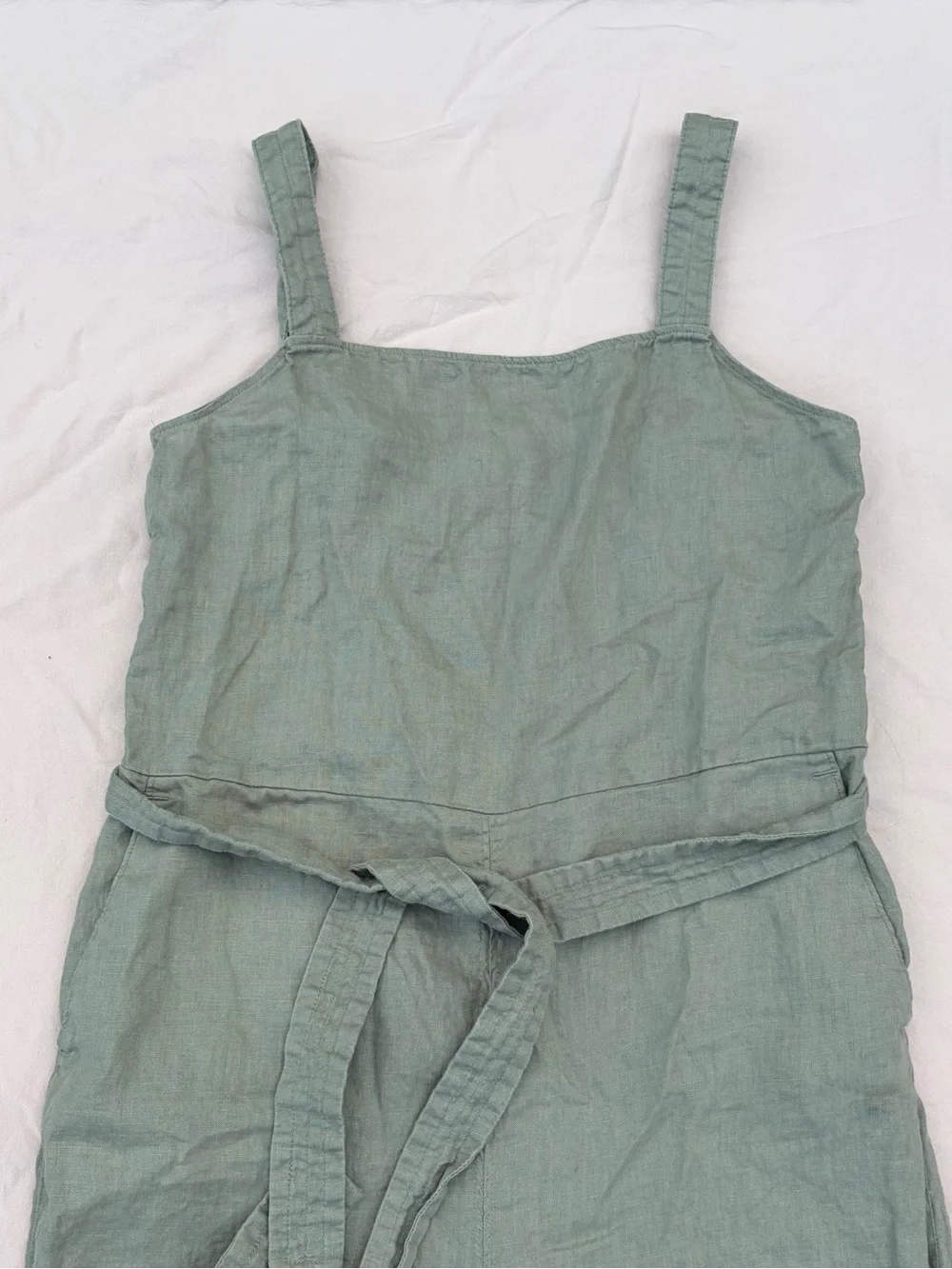 Everlane The Linen Side Button Jumpsuit, 100% European Flax Linen, Cottagecore